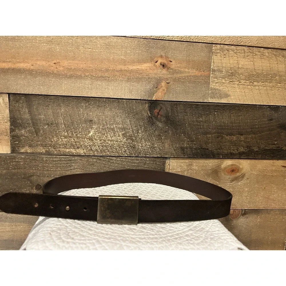 Banana‎ Republic Men's Brown Adjustable Dress Belt Brass Buckle Solid Size 34